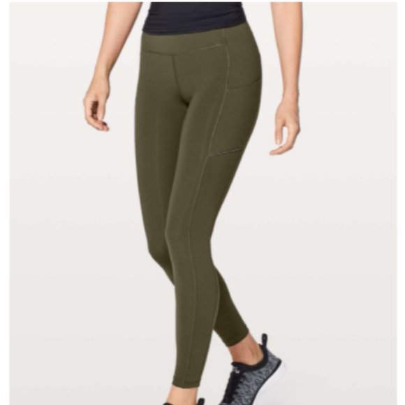 Lululemon Speed Up Tight DWR Leggings in Dark Olive sz 4 - Picture 1 of 7